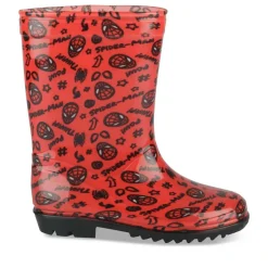 Bottes De Pluie ROUGE Garçon Motif Uni A Enfiler