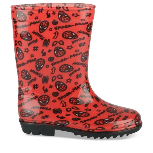 Bottes De Pluie ROUGE Garçon Motif Uni A Enfiler