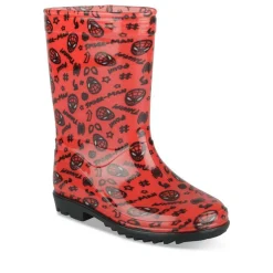 Bottes De Pluie ROUGE Garçon Motif Uni A Enfiler