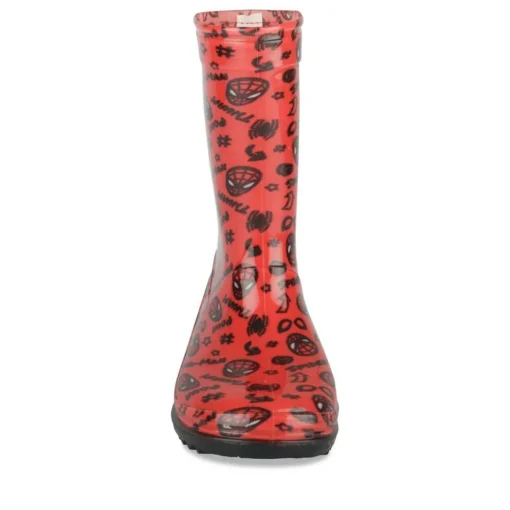 Bottes De Pluie ROUGE Garçon Motif Uni A Enfiler