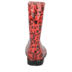 Bottes De Pluie ROUGE Garçon Motif Uni A Enfiler