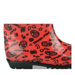 Bottes De Pluie ROUGE Garçon Motif Uni A Enfiler
