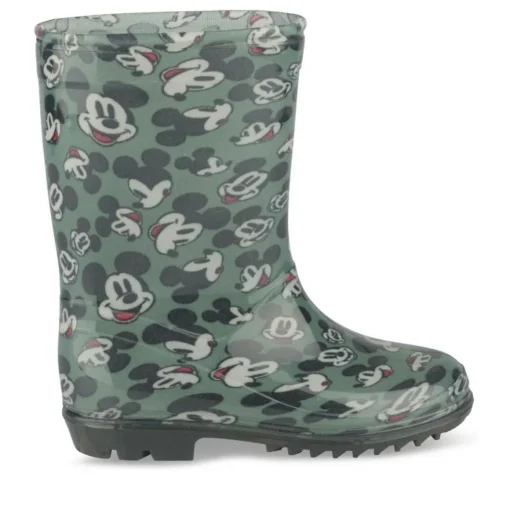Bottes De Pluie VERT Garçon Motif Uni A Enfiler