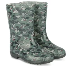Bottes De Pluie VERT Garçon Motif Uni A Enfiler