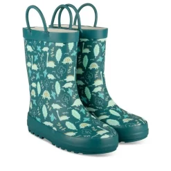 Bottes De Pluie VERT Garçon Motif Dinosaure A Enfiler