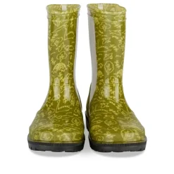 Bottes De Pluie VERT Garçon Motif Dinosaure A Enfiler