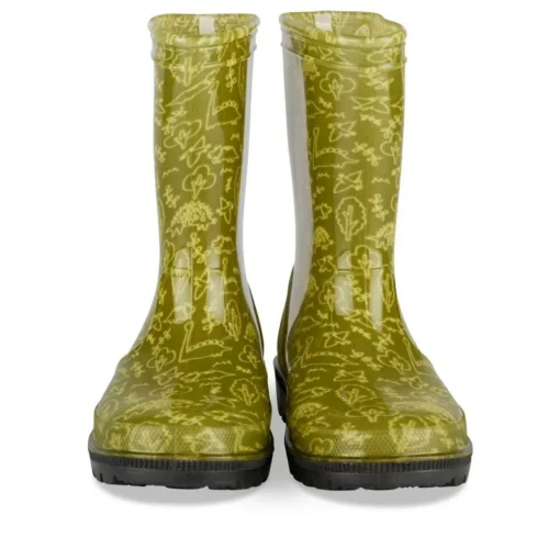 Bottes De Pluie VERT Garçon Motif Dinosaure A Enfiler