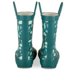 Bottes De Pluie VERT Garçon Motif Dinosaure A Enfiler