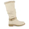 Bottes Fourré BEIGE Femme Motif Fausse Fourrure Fermeture éclair