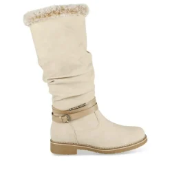 Bottes Fourré BEIGE Femme Motif Fausse Fourrure Fermeture éclair