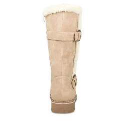 Bottes Fourré BEIGE Femme Motif Uni Fermeture éclair