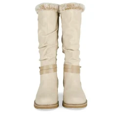 Bottes Fourré BEIGE Femme Motif Fausse Fourrure Fermeture éclair