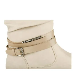 Bottes Fourré BEIGE Femme Motif Fausse Fourrure Fermeture éclair