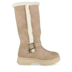 Bottes Fourré BEIGE Fille Motif Uni Fermeture éclair