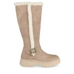 Bottes Fourré BEIGE Fille Motif Uni Fermeture éclair