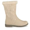 Bottes Fourré BEIGE Fille Motif Uni Fermeture éclair