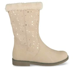 Bottes Fourré BEIGE Fille Motif Uni Fermeture éclair