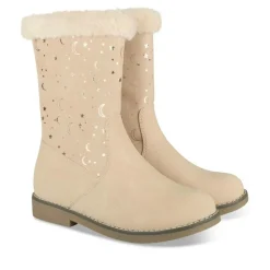 Bottes Fourré BEIGE Fille Motif Uni Fermeture éclair