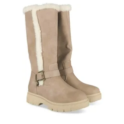 Bottes Fourré BEIGE Fille Motif Uni Fermeture éclair