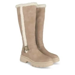 Bottes Fourré BEIGE Fille Motif Uni Fermeture éclair