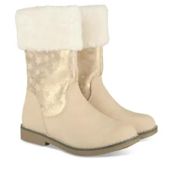 Bottes Fourré BEIGE Fille Motif Etoiles Fermeture éclair