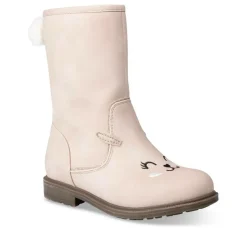 Bottes Fourré BEIGE Fille Motif Uni Fermeture éclair