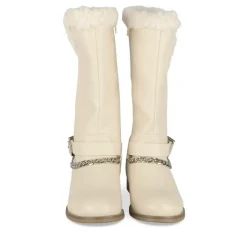 Bottes Fourré BEIGE Fille Motif Fausse Fourrure Fermeture éclair