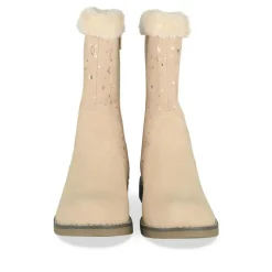 Bottes Fourré BEIGE Fille Motif Uni Fermeture éclair