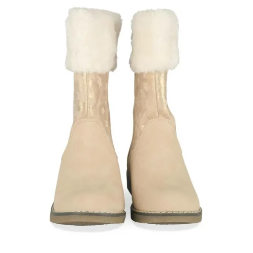 Bottes Fourré BEIGE Fille Motif Etoiles Fermeture éclair