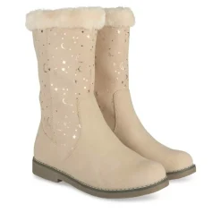 Bottes Fourré BEIGE Fille Motif Uni Fermeture éclair