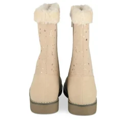 Bottes Fourré BEIGE Fille Motif Uni Fermeture éclair
