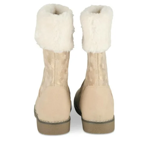Bottes Fourré BEIGE Fille Motif Etoiles Fermeture éclair