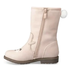 Bottes Fourré BEIGE Fille Motif Uni Fermeture éclair