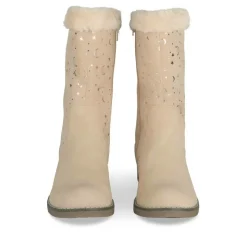 Bottes Fourré BEIGE Fille Motif Uni Fermeture éclair