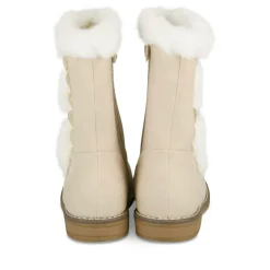 Bottes Fourré BEIGE Fille Motif Coeurs Fermeture éclair
