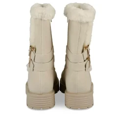 Bottes Fourré BEIGE Fille Motif Fausse Fourrure Fermeture éclair