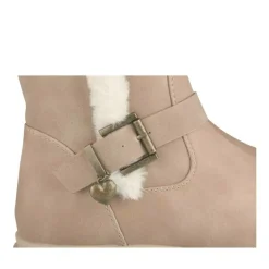 Bottes Fourré BEIGE Fille Motif Uni Fermeture éclair