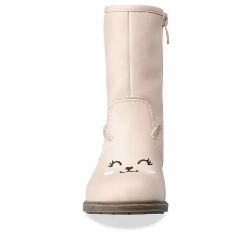 Bottes Fourré BEIGE Fille Motif Uni Fermeture éclair