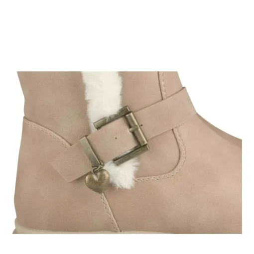 Bottes Fourré BEIGE Fille Motif Uni Fermeture éclair