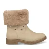 Bottes Fourré BLANC Fille Motif Uni Fermeture éclair