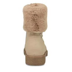 Bottes Fourré BLANC Fille Motif Uni Fermeture éclair