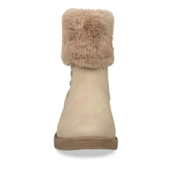 Bottes Fourré BLANC Fille Motif Uni Fermeture éclair
