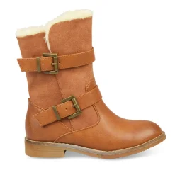 Bottes Fourré COGNAC Fille Fermeture éclair