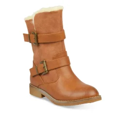 Bottes Fourré COGNAC Fille Fermeture éclair