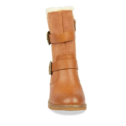 Bottes Fourré COGNAC Fille Fermeture éclair
