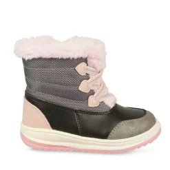 Bottes Fourré GRIS Fille Fermeture éclair