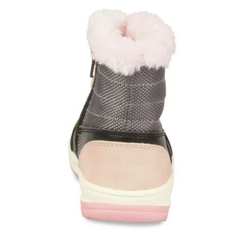Bottes Fourré GRIS Fille Fermeture éclair