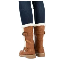 Bottes Fourré MARRON Femme Fermeture éclair