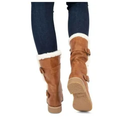 Bottes Fourré MARRON Femme Fermeture éclair