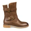 Bottes Fourré MARRON Fille Motif Uni Fermeture éclair